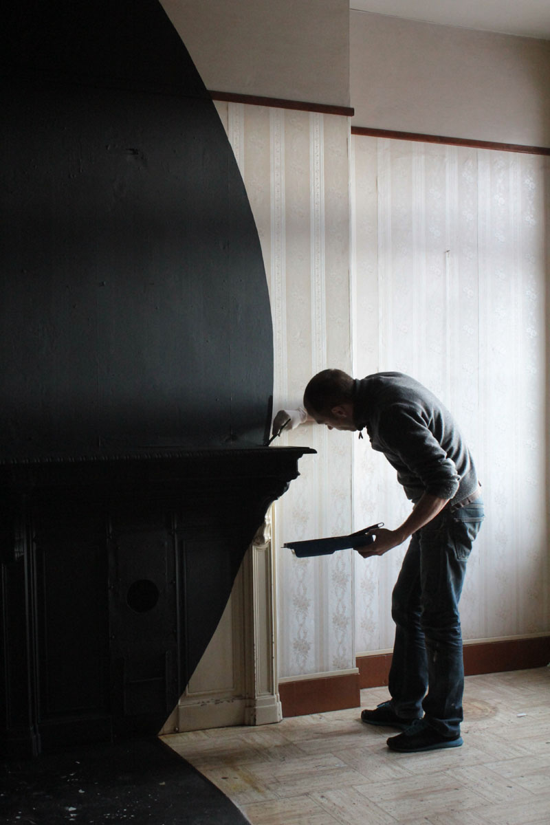 Installations de Georges Rousse au Familistère de Guise, 2014-2015.