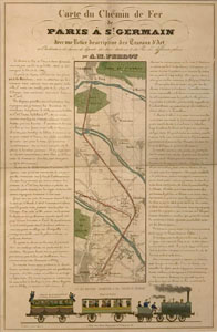 Carte du chemin de fer de Paris à Saint-Germain (image)