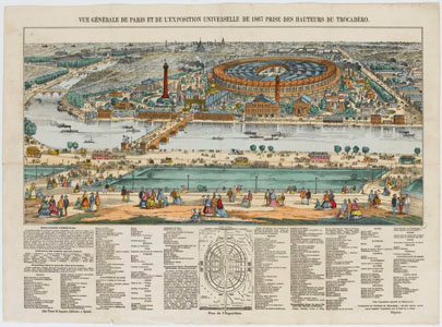 Vue générale de Paris et de l’Exposition universelle de 1867 (image)