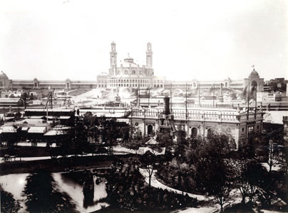 Vue du pavillon des usines Schneider du Creusot à l’Exposition universelle de Pa