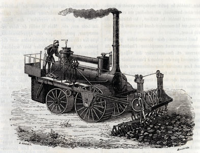 Piocheuse à vapeur de MM. Barrat Frères (image)