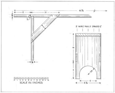 Dessin banc Shakers : école de Sabbathday Lake (Maine) (image)