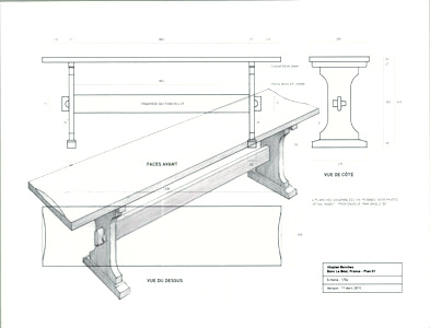 Dessin banc Le Béal (France) : entrée d’un foyer