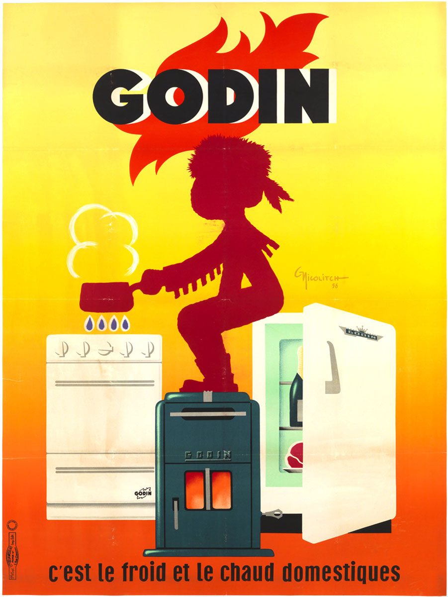 L'affiche montre un jeune trappeur, assis sur un réfrigérateur, les pieds sur un