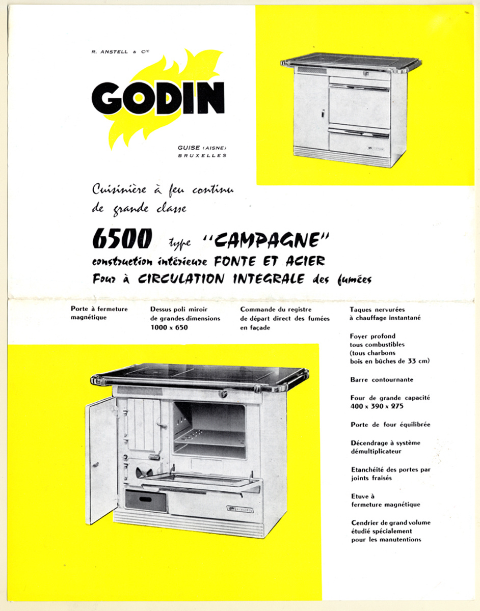 Vue de la circulaire de la cuisinière n° 6500 comparable à celle de la cuisinièr