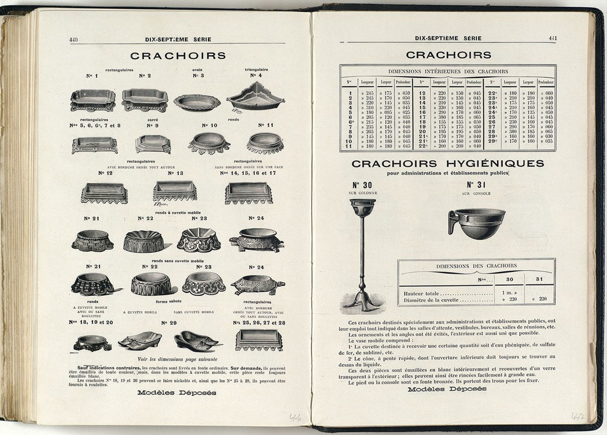 Vue d'une page de l'album de 1914 de la Société du Familistère montrant les crac