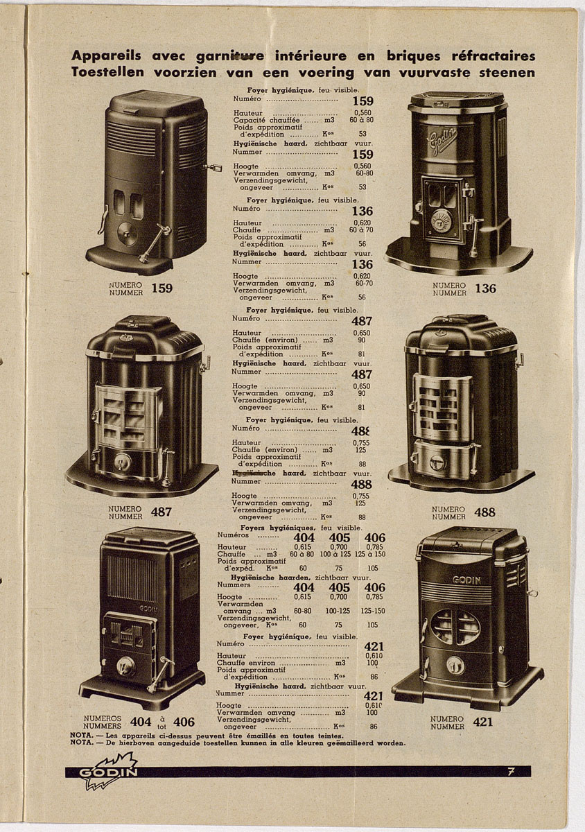 Vue de la page de la brochure de 1939 montrant le foyer n° 488