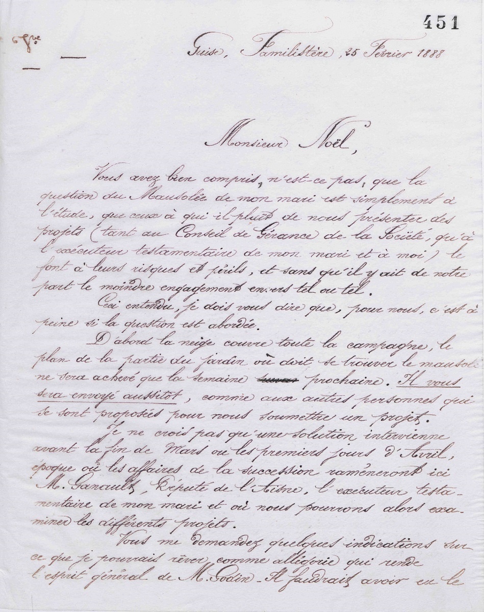 Vue d'une lettre manuscrite