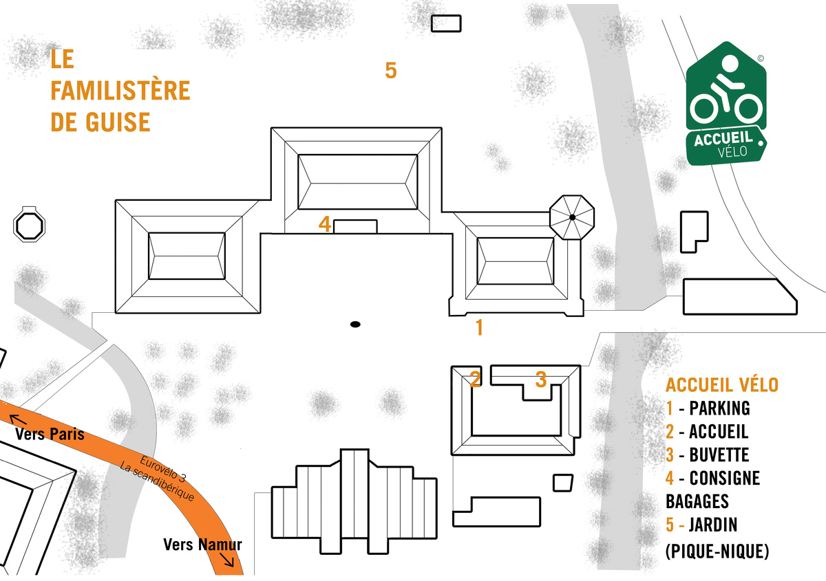 Plan du Familistère accueil vélo