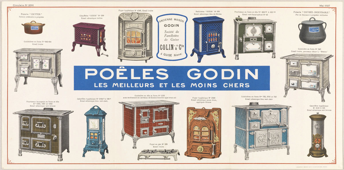 Colonne Arrière Godin Belle Epoque 3736 - Fonte émaillée Noire - Supérieure Et Inférieure