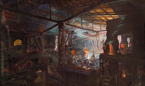 1867 - Marteau-pilon à la forge du Creusot