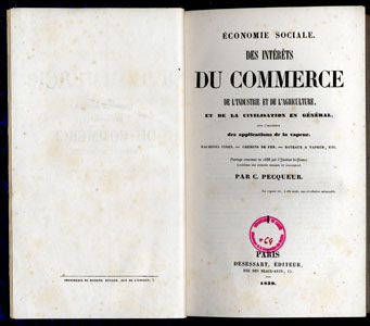 Économie sociale. Des intérêts du commerce et de l'industrie et de l'agriculture