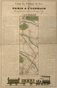 Carte du chemin de fer de Paris à Saint-Germain (image)