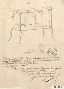 Brevet d'invention et de perfectionnement de 10 ans pour un poêle au charbon en 