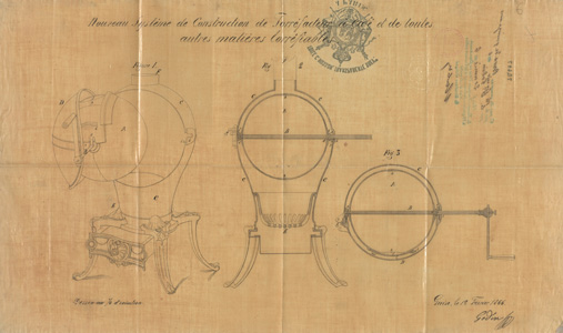 Brevet d'invention d’un système de construction de torréfacteur à café (image)