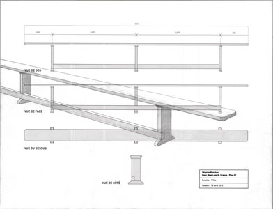 Dessin banc New Lanark (Écosse) : école