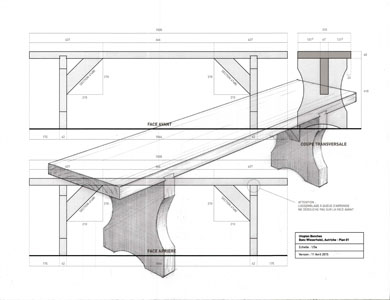 Dessin banc Hofkollektiv Wieserhoisl (Autriche)