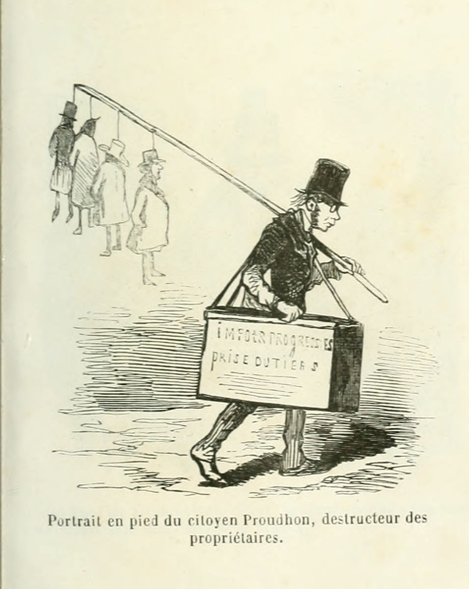 Proudhon est caricaturé en dératiseur.