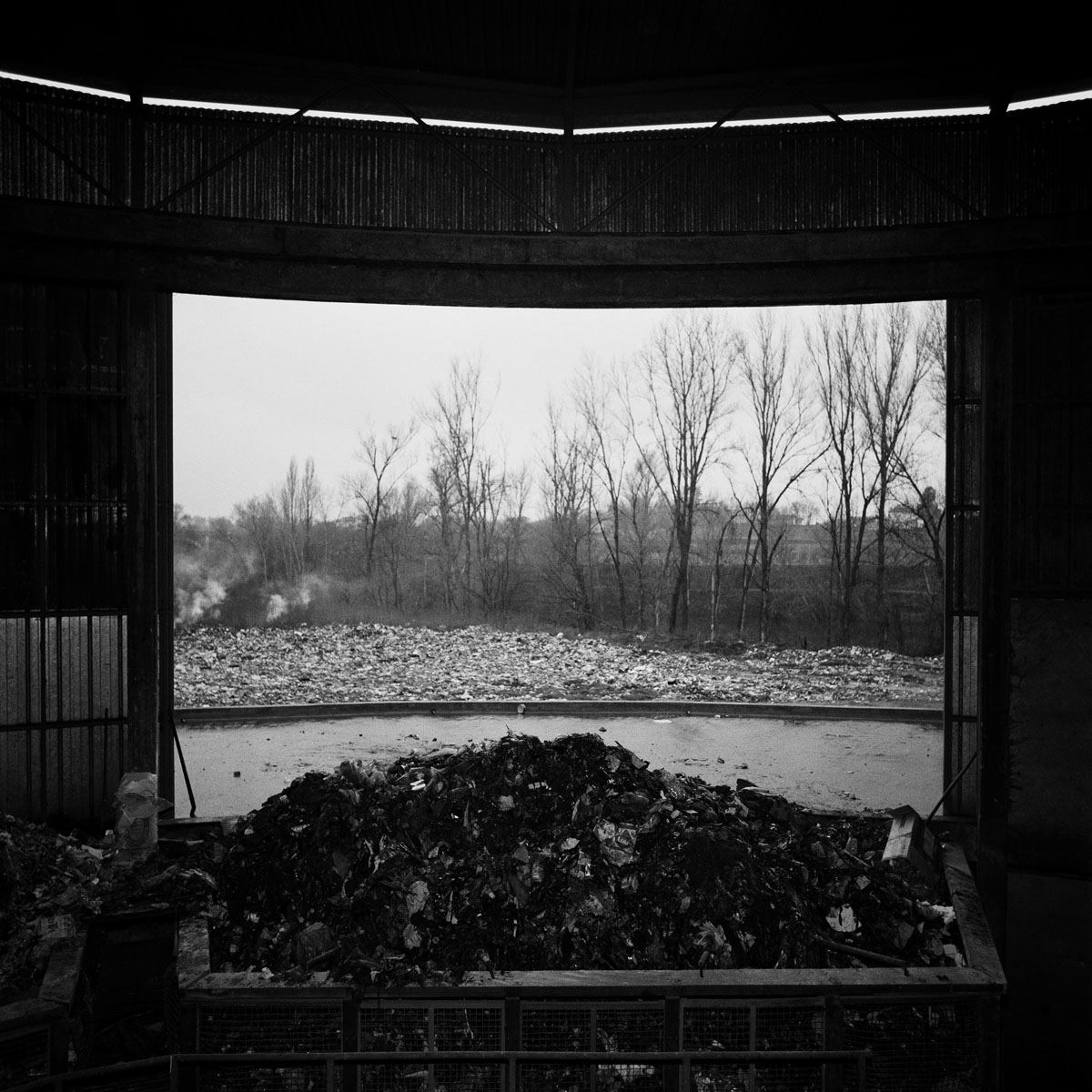 La photographie est la vue d'un centre de traitement de déchets.