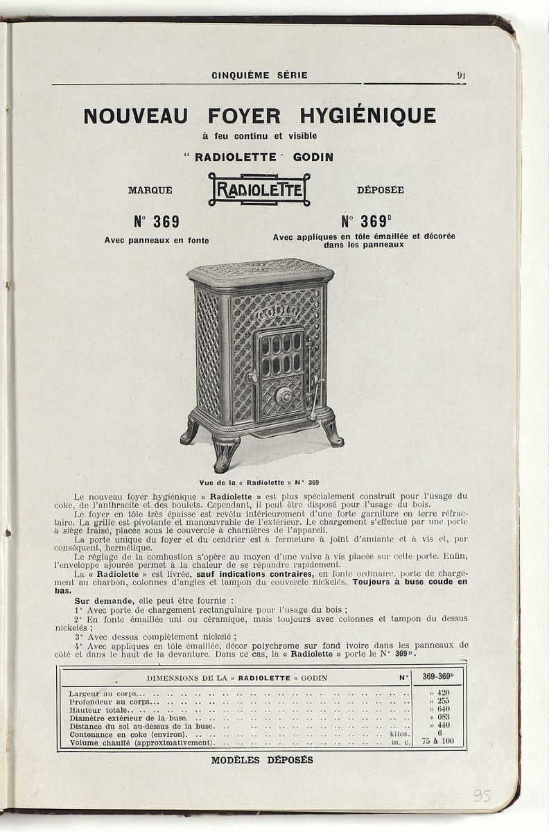 Page de l'album de 1925 de la Société du Familistère