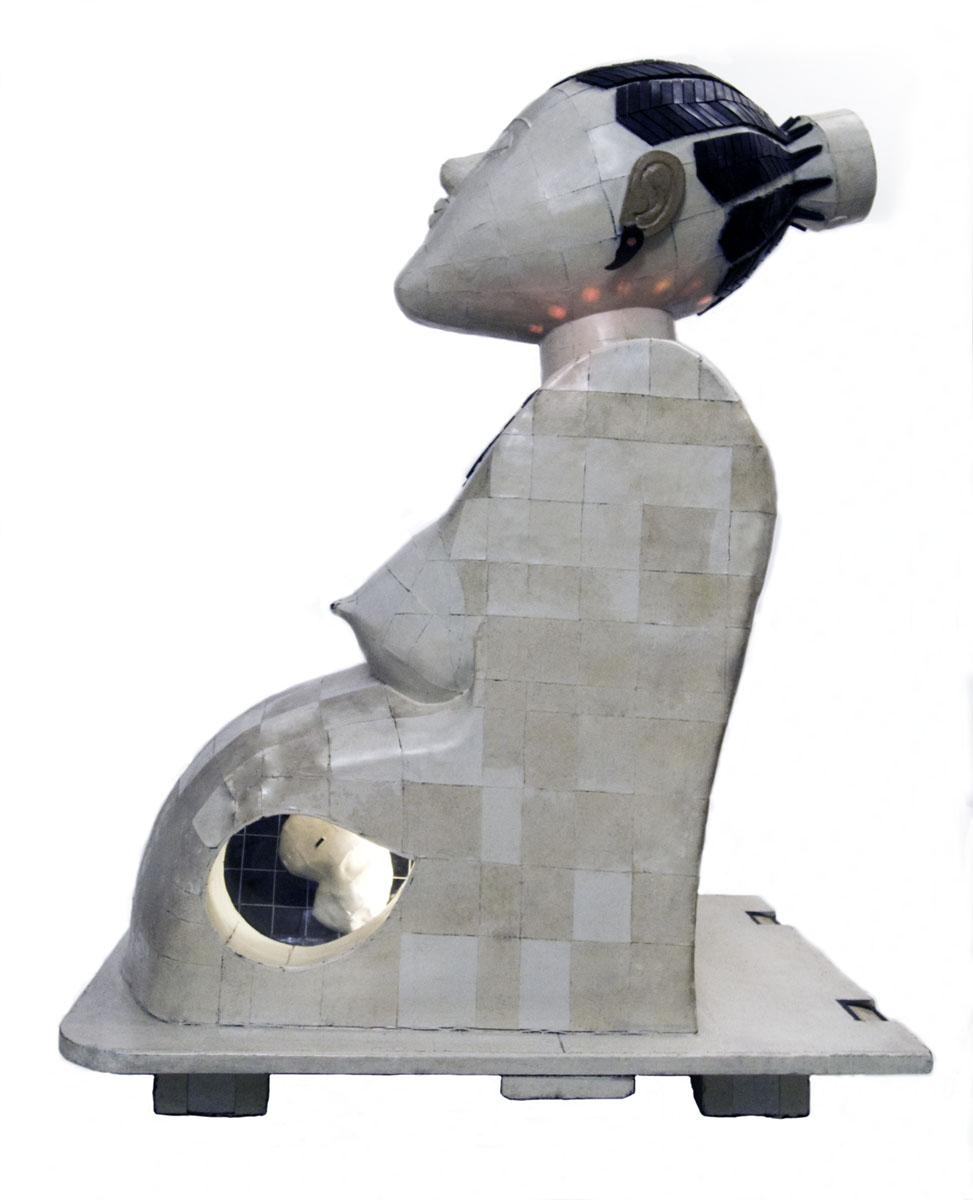 Vue de profil de la Statue Byl