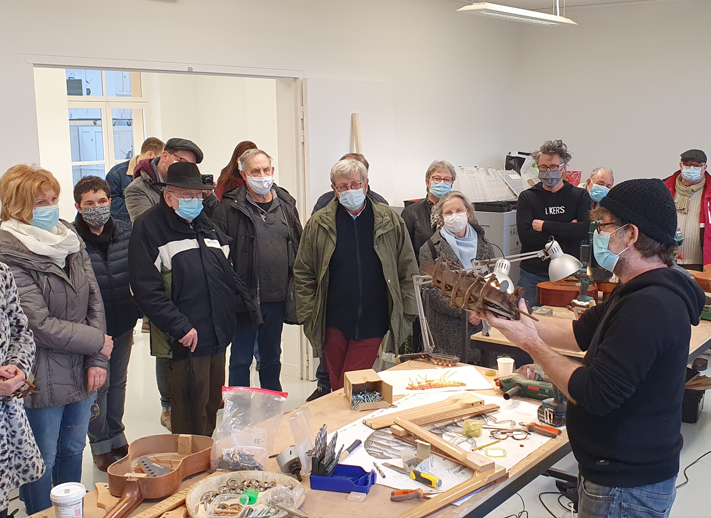 Visite des porte-voix à une exposition temporaire.