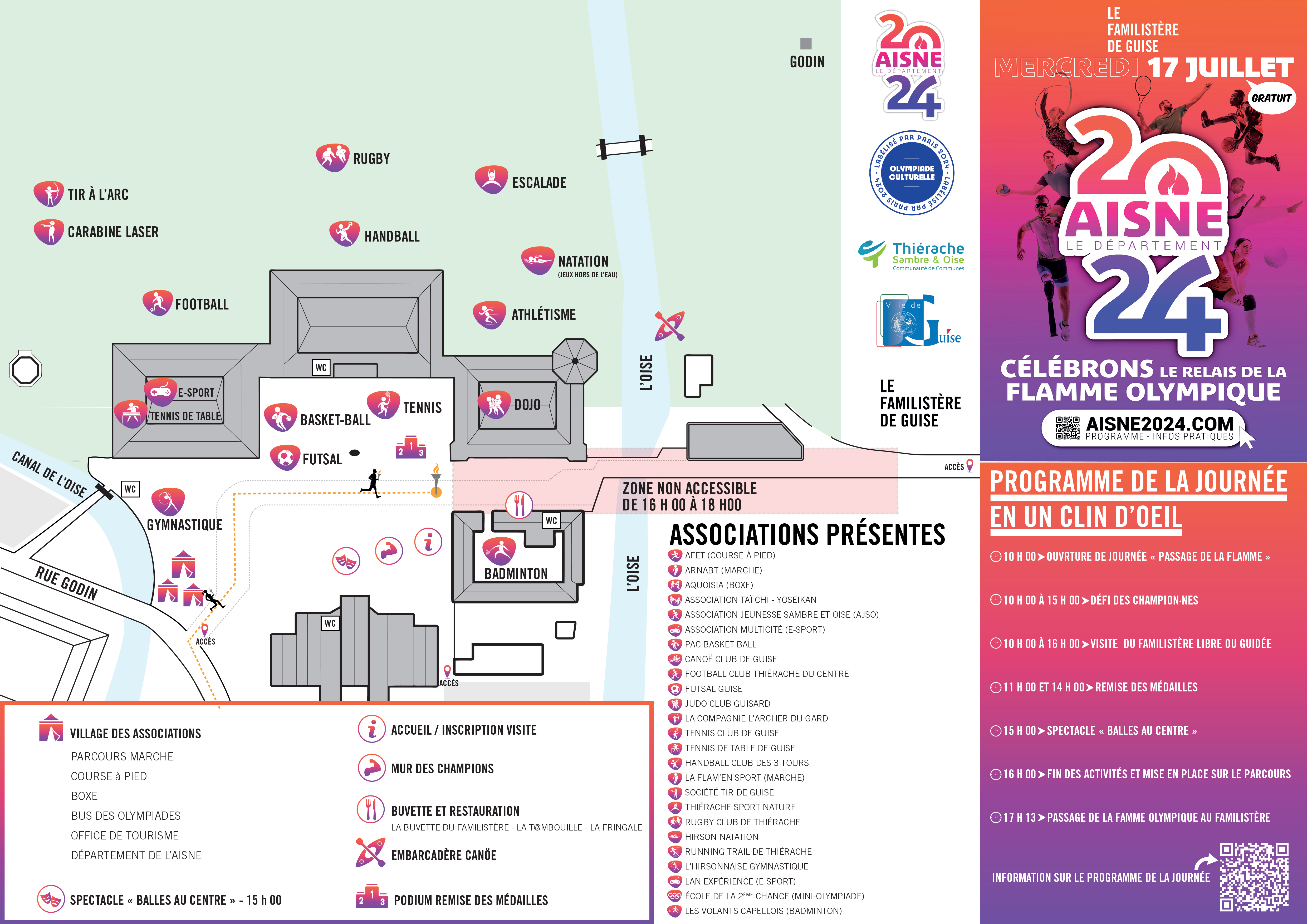 Plan des installations du 17 juillet