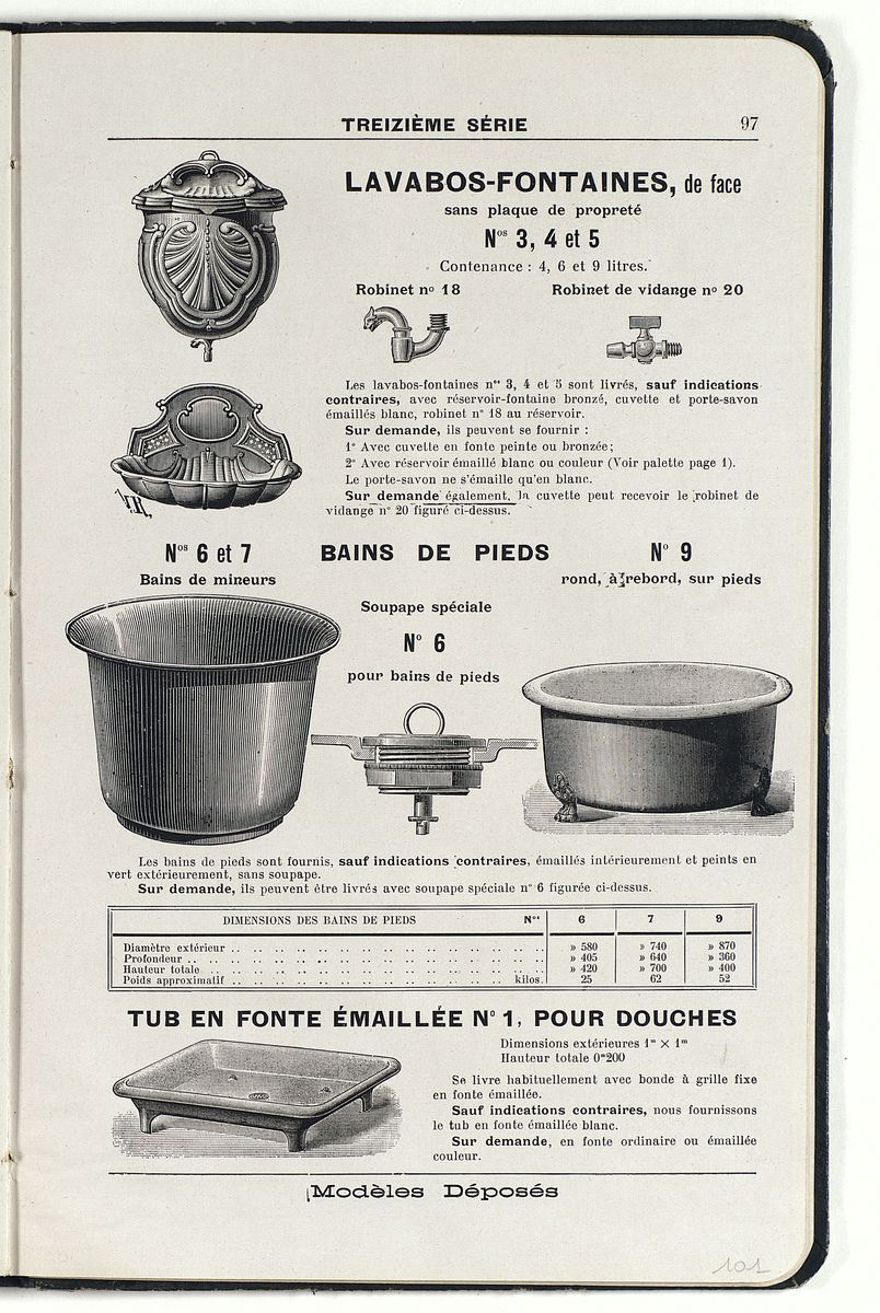 Vue d'une page du catalogue de 1923