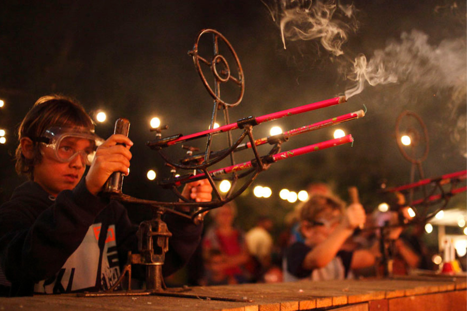 Stand de tir (en soirée) de la Kermesse